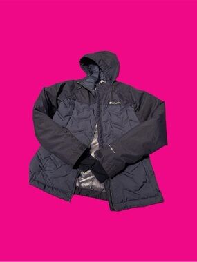 Columbia Men's Black Hooded Puffer Jacket